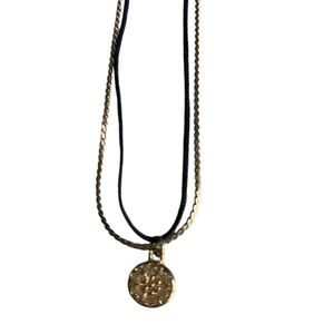 Dainty Necklace with Gold-Colored Pendant